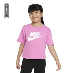 NIKE - Camiseta Hbr Club Boxy Niñas-Rosa