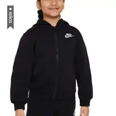 NIKE - Chaqueta Nsw Club Fleece Lbr Niños-Negro