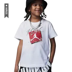NIKE - Camiseta Jordan Faded Flight Niños-Blanco