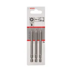 BOSCH - Puntas para Destornillador 3 piezas 1/4″ x 89mm