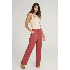 RAGGED - Pantalon limited vena Rojo carnauba