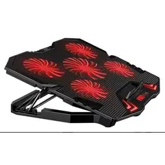 GENERICO - Base Refrigerante Gamer 5 Ventiladores 5 Niveles