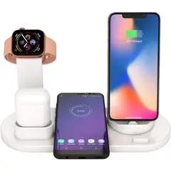 GENERICO - Estacion Inalámbrica (Cargador) 6 en 1 Para IPhone Y Para Android
