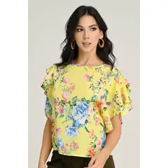 RAGGED - Blusa anine Amarillo brillante