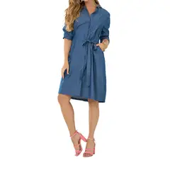 CROYDON - Vestido Nora Azul para Mujer
