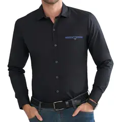 CROYDON - Camisa Angel Negro para Hombre