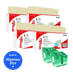 WYPALL - Paños L10 Z Natural 4 Unid + Kleenex Box 2 Unid