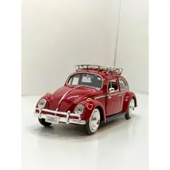MOTORMAX - CARRO VOLKSWAGEN BEETLE ROJO 1966 ESCALA 1/24 DE COLECCIÓN