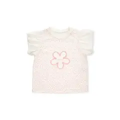 BABY PLANET - Camiseta Blanco Con Estampado Frontal Para Bebé Niña Baby Planet.-