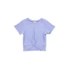 BABY PLANET - Camiseta Morada Con Frente Entorchado Para Bebé Niña