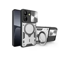 GENERICO - Estuche Proteccion Camara Con Soporte Xiaomi 13C Gris