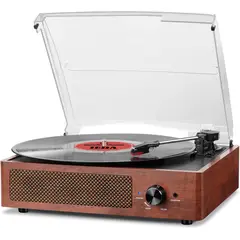 TURBOX - Tocadiscos Tornamesa Bluetooth Con Parlantes Estilo Vintage