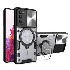 GENERICO - Estuche Proteccion Camara Con Soporte Samsung S21 Fe