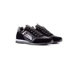 AMBITIOUS - Tenis Casuales Estilo Deportivo En Cuero DE-8215AM1 Negro