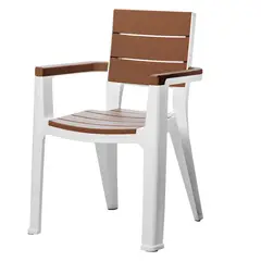 PLASTICOS MQ - Silla Madeira 463CARAMELO -Blanco/Caramelo