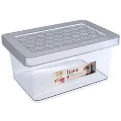 ORDENE - Caja Alta Multiuso M - 8,5L Cristal Con Tapa - - OR85506