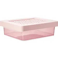 ORDENE - Caja Baja Hanna Multiuso 14L Rosada Con Tapa - - OR84302