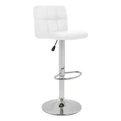 DIMATEX LEON - Silla Bar Butaco Alta Giratoria Barra Bar Cocina Blanco RefDenver