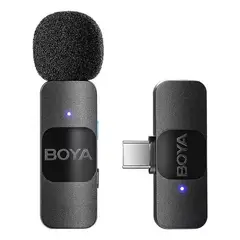 BOYA - Micrófono By-v10 Type-c Para Androi Color Negro Original