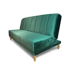 DECOLUM - Sofácama Otto 3 Posiciones Tela Terciopelo Verde