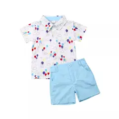 LUSOLSI - Prendas Ropa camisa y pantalon corto para niños conjuntos de vestir