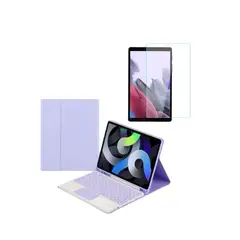 GENERICO - Estuche teclado bluetooth + trackpad Samsung a7 lite 8.7 t220 + vidrio