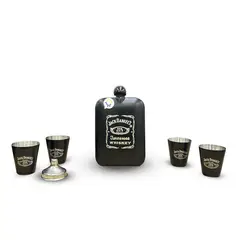 COMPRALOENCASA COM - Licorera Whiskera 4 Oz Cantimplora + 4 Copas + Embudo GT-05