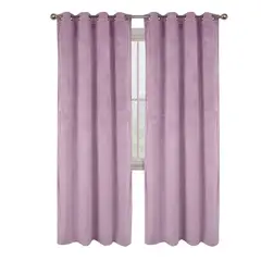 CASATUA - Cortina 100% Blackout Engomada Terciopelo 2 Paños 140x220 - Lila