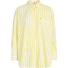 TOMMY HILFIGER - Camisa De Rayas Amarillas De Corte Ancho