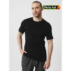 TOMMY HILFIGER - Pack de 3 Camisetas Negras Para Hombre