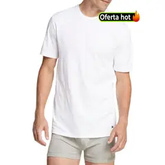 TOMMY HILFIGER - Pack de 3 Camisetas Blancas Cuello redondo