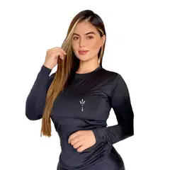 POSEIDON SPORTWEAR - Camibuso Dama Manga Larga En Licra Para Deportes Y Natación.