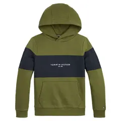 TOMMY HILFIGER - Saco Essential Color Block Con Logo Niño Verde