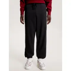 TOMMY HILFIGER - Pantalónes Con Insignia Sólida Hombre Negro Tommy Jeans