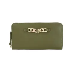 TOMMY HILFIGER - Cartera Th Monogram Con Cierre Y Cadena Mujer Verde