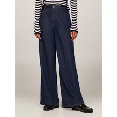 TOMMY HILFIGER - Jeans De Talle Alto Con Pernera Ancha Mujer Azul