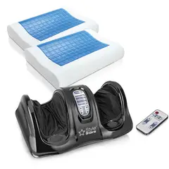 STYLE STARS - Dúo Relajante: Masajeador de Pies eléct + 2 Almohadas de Gel