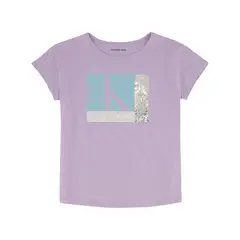 CALVIN KLEIN - Camiseta Morado Con Lentejuelas Para Niña