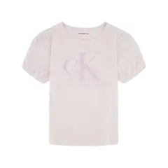 CALVIN KLEIN - Camiseta Para Niña Con Mangas De Globo Rosado
