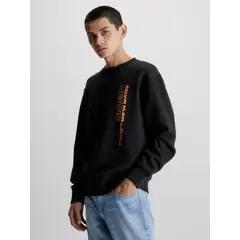 CALVIN KLEIN - Saco De Felpa Y Algodón Con Logo Hombre Negro