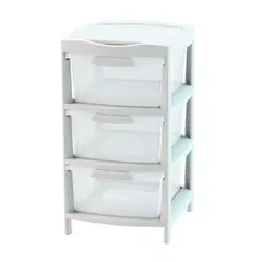 RIMAX - Gavetero Fique Con 3 Gavetas y Tapa Organizadora - Blanco