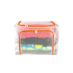 ENERGY PLUS - Cajonero Organizador 66L Apilable Sábanas Toallas y Más Naranja