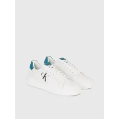 CALVIN KLEIN - Tenis Blancos Cuero Para Hombre