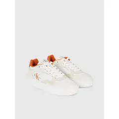 CALVIN KLEIN - Tenis Casuales De Cuero Mujer Blanco