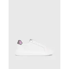 CALVIN KLEIN - Tenis Cuero Mujer Blanco