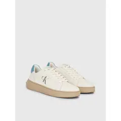 CALVIN KLEIN - Tenis Beige Con Logo Para Hombre