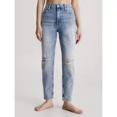 CALVIN KLEIN - Jeans Azul Mom para Mujer