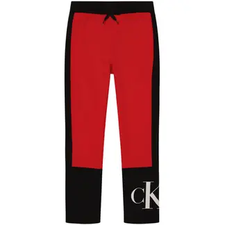 CALVIN KLEIN - Jogger Rojo Blocked Con Logo Para Niño