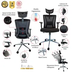 MUEBLESYA - Silla De Oficina Villeta Ejecutiva Premium