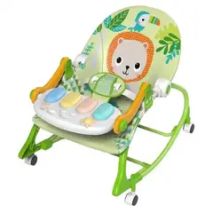 KIDSHOP - Silla Mecedora Con Ruedas Piano Musical 3689-A Leon